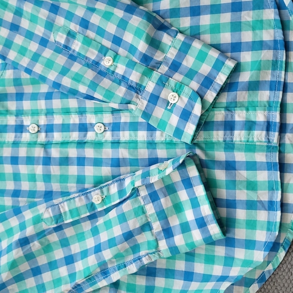 JCREW Crewcuts Long-sleeve button-down shirt, NWT, checkered pattern, Size 6-7, - Picture 5 of 5
